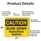Signmission Slow Down Pedestrian Traffic Caution Sign, Aluminum, 24in W x 18in L, 2PK OS-2PACK-CS-A-1824-L-19232 - alternate 3